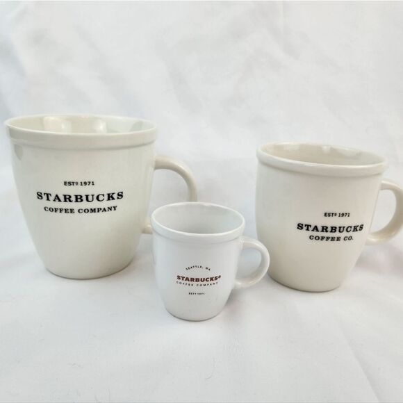 ☕️Starbucks 2016 Ivory Mini Abbey Ceramic Demitasse 3oz Espresso Mug - Picture 10 of 11